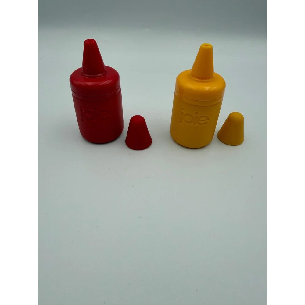 Joie MSC Mini Condiment Squeeze Bottles Red Yellow 2oz Set of 2 Travel Size
